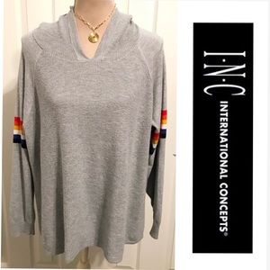 INC International Concepts, Hoodie Grey Sweater